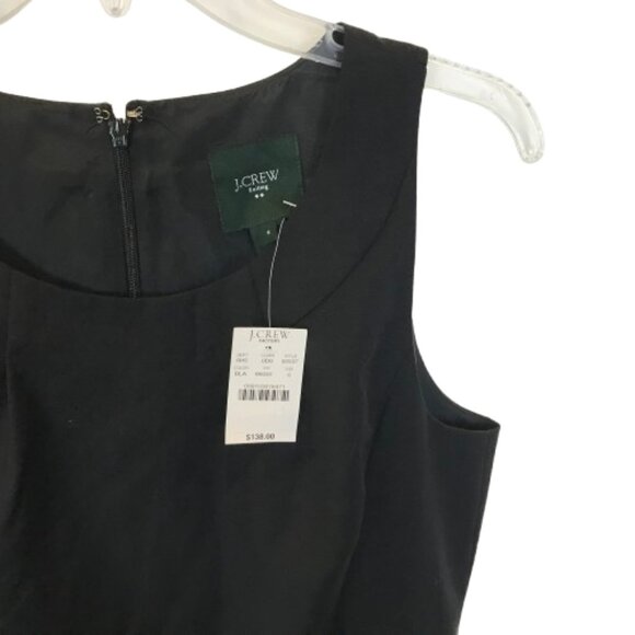 NWT J. Crew Suiting Womens Size 6 Black 100% Wool Knee-Length Sheath Dress NEW - Picture 6 of 6